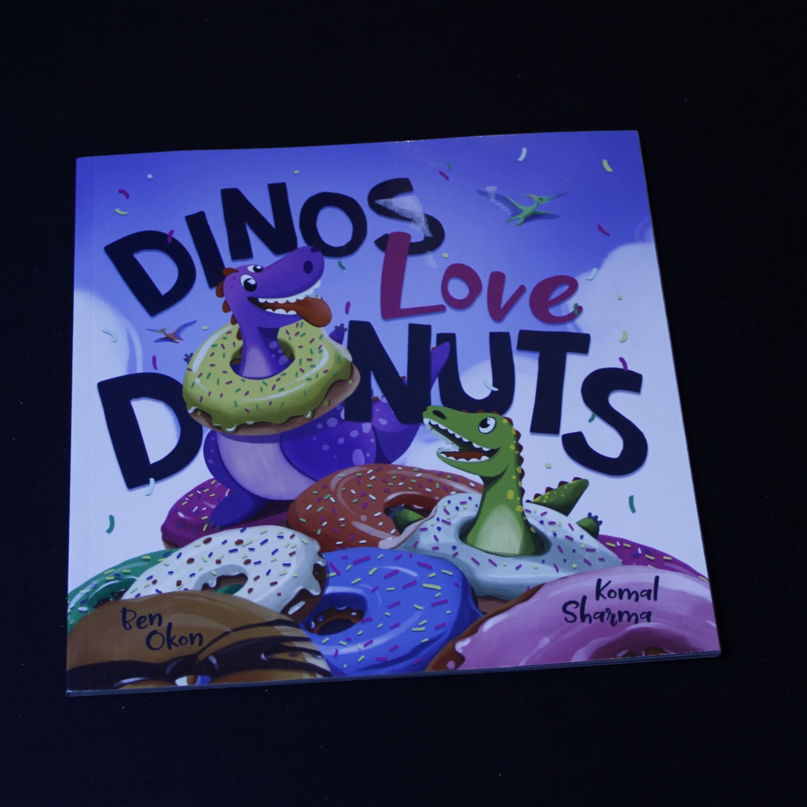 Dinos Love Donuts book cover - available on eBay from Wiredwizard